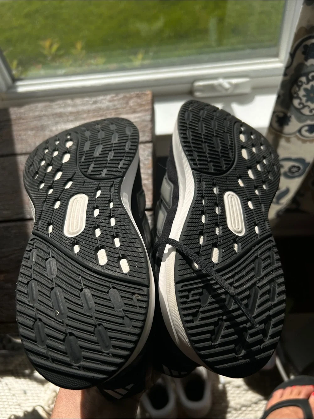 adidas Black and White Men's Athletic Running Shoes